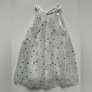 Lola + the Boys Girls Rainbow Crystal Gem Dress - Size 4